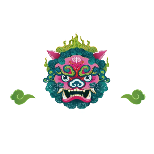 Logo du Fighting Club Luxembourg, club spécialisé en Muay Thai au Luxembourg. Design inspiré de l'Asie, représentant la puissance, la discipline et l'esprit du Muay Thai.